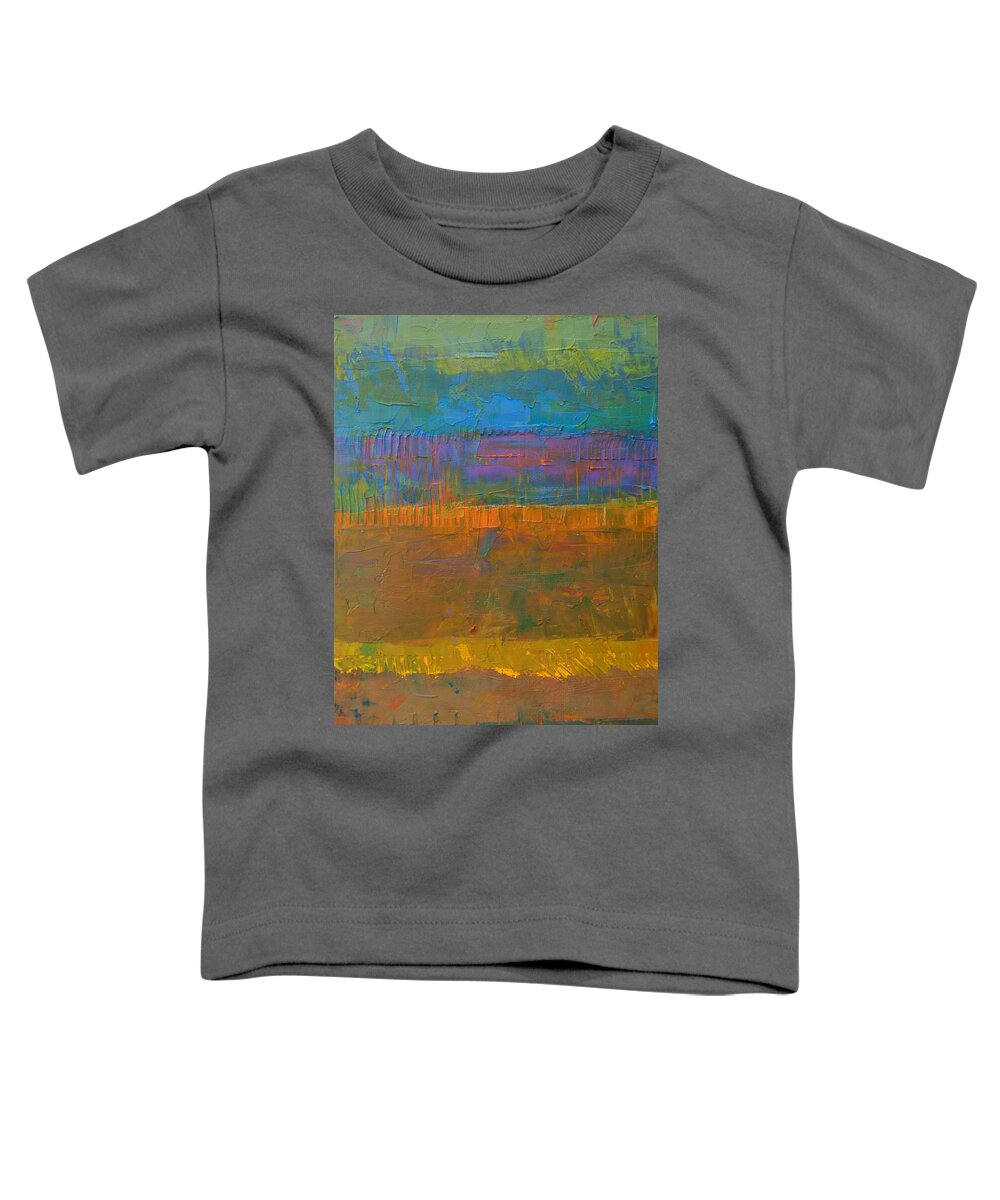 Abstract Toddler T-Shirt featuring the painting Color Collage One by Michelle Calkins