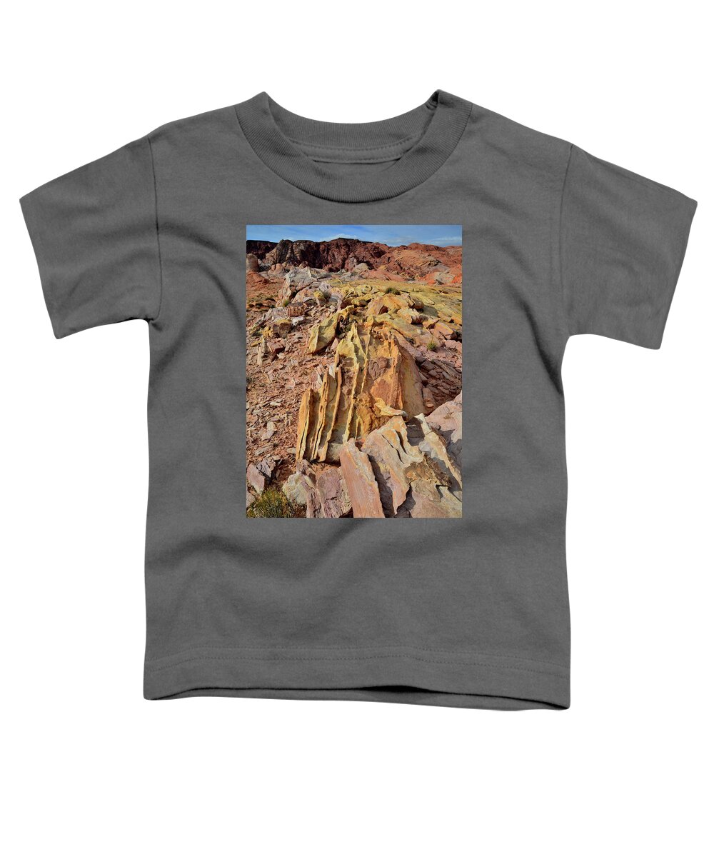 Valley Of Fire State Park Toddler T-Shirt featuring the photograph Colorful Sandstone Fins in Valley of Fire by Ray Mathis