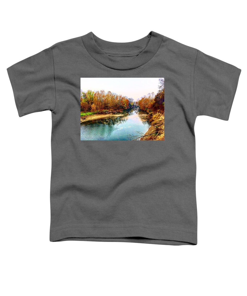 Fall Toddler T-Shirt featuring the photograph Colours along Mill Creek by Michael Oceanofwisdom Bidwell