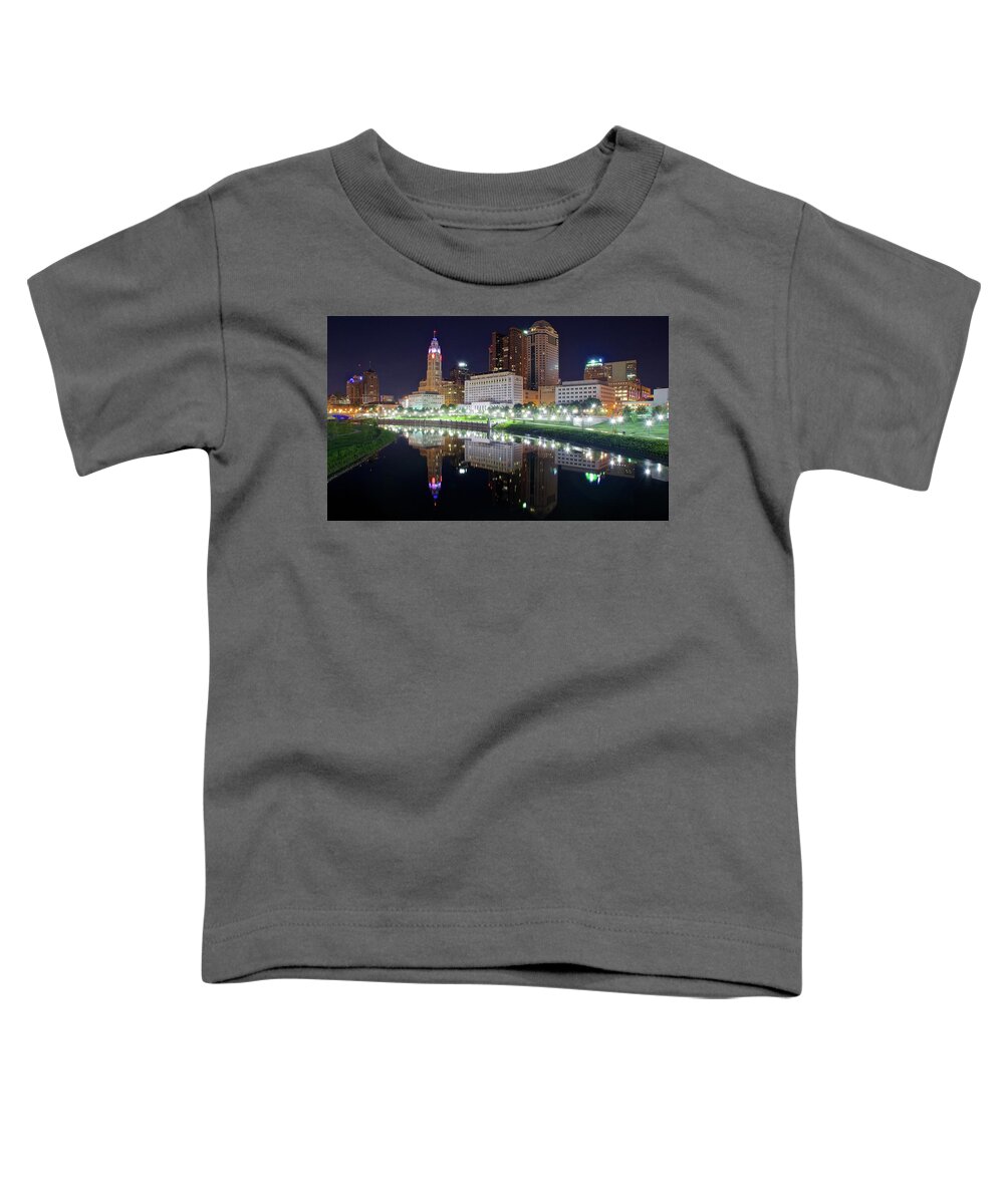 Columbus Toddler T-Shirt featuring the photograph Columbus on the Scioto 2016 by Frozen in Time Fine Art Photography