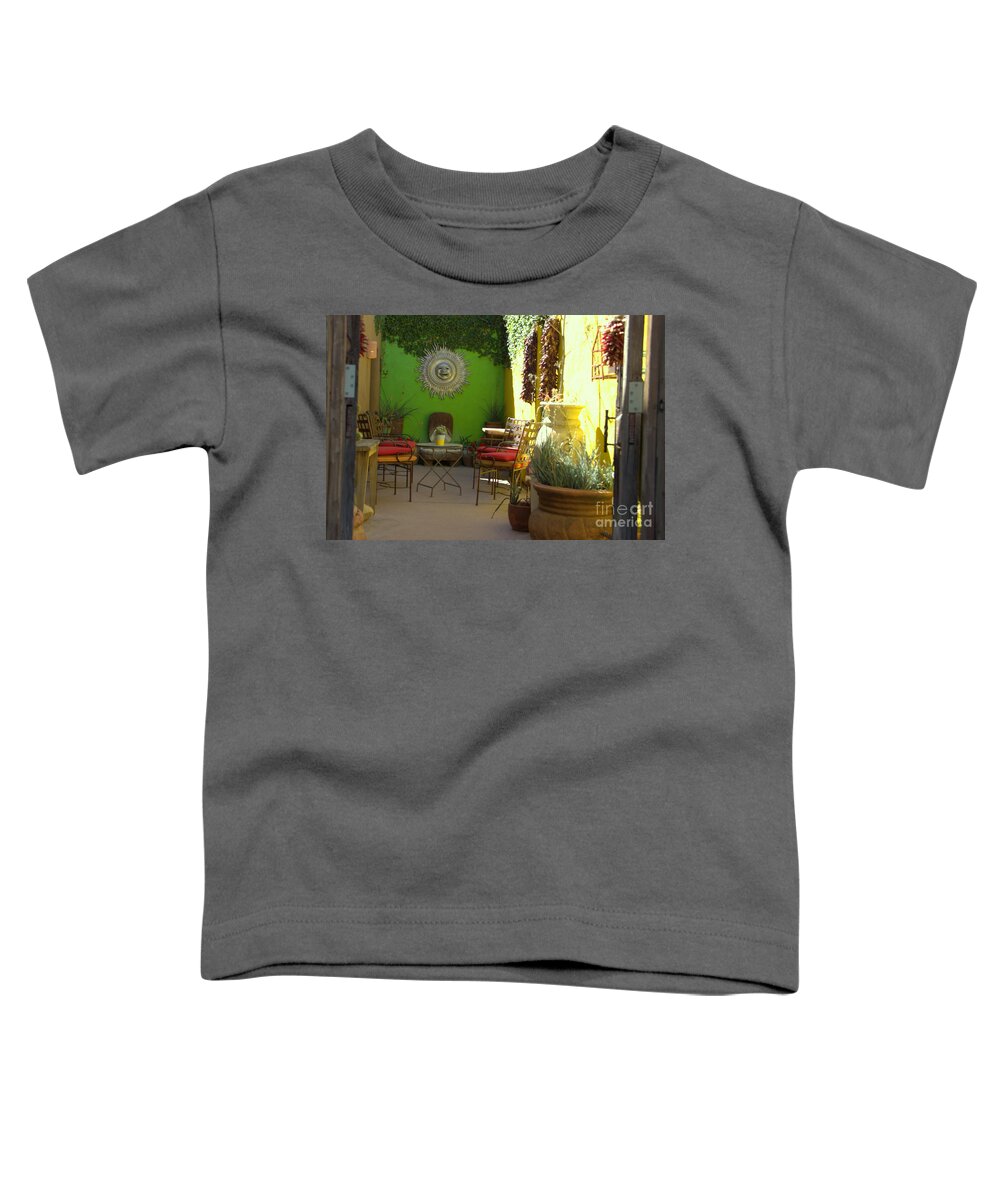 Barrio District Toddler T-Shirt featuring the photograph Come Sit With Me by Carol Komassa