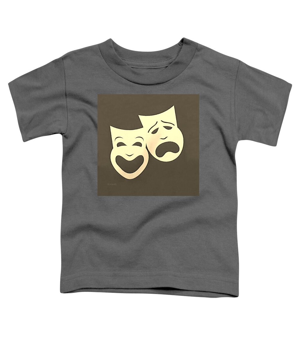 Comedy And Tragedy Toddler T-Shirt featuring the photograph COMEDY n TRAGEDY SEPIA by Rob Hans