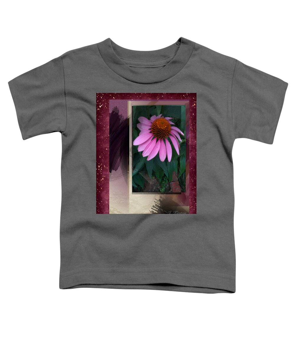 Cone Flower Toddler T-Shirt featuring the digital art Cone Flower in My Backyard by Janis Kirstein