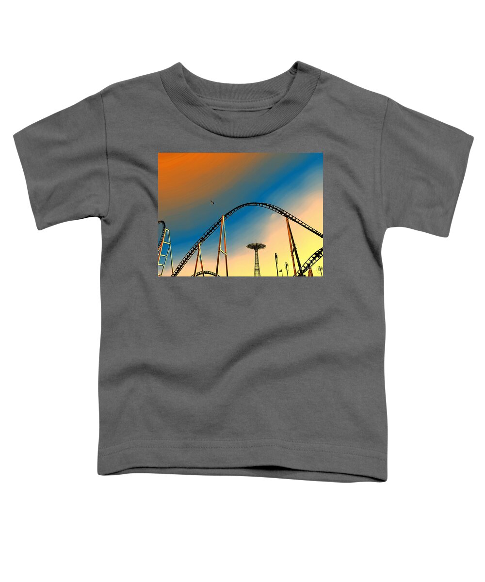Coney Toddler T-Shirt featuring the photograph Coney Glow 1 by Onedayoneimage Photography