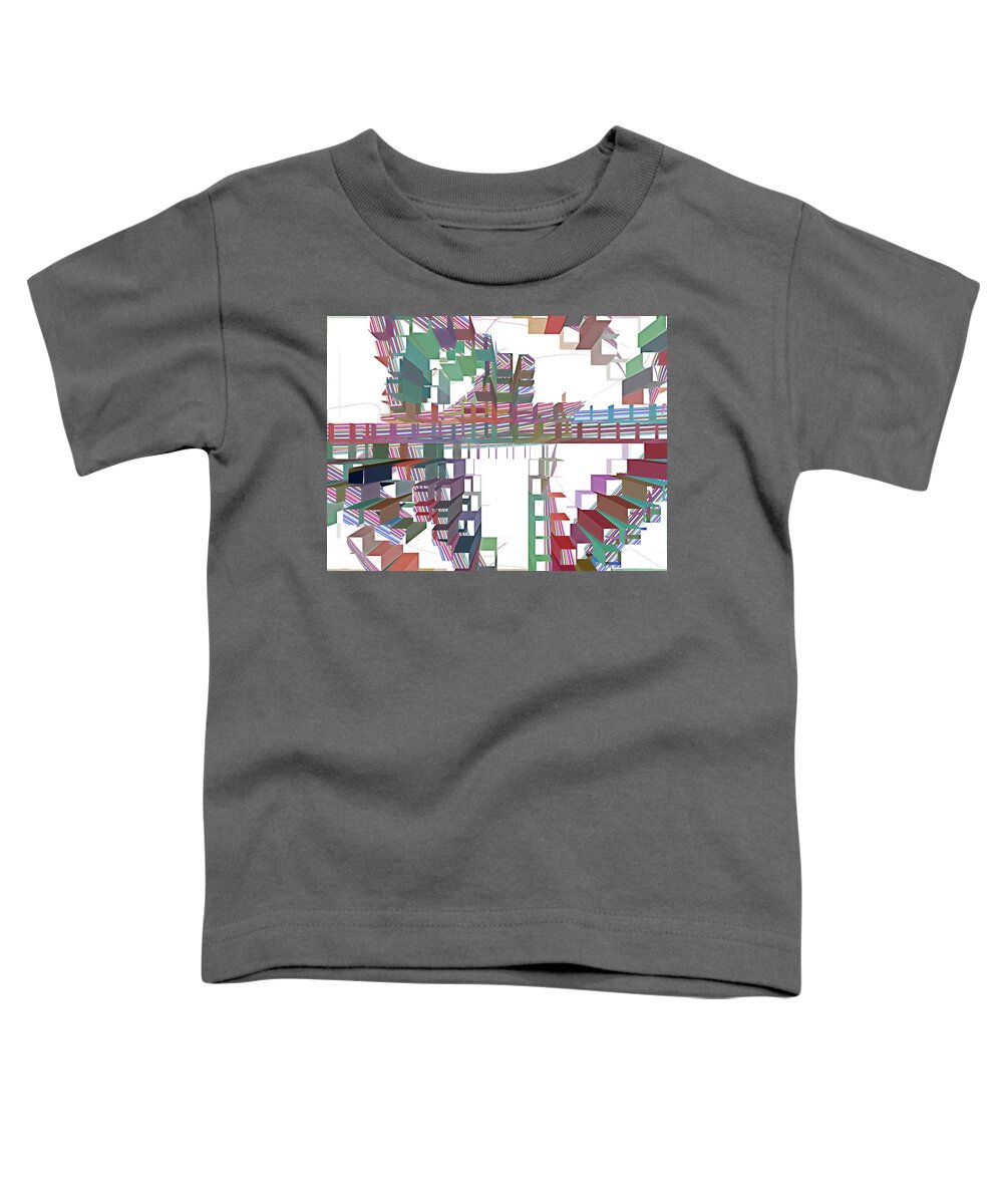 Increments Toddler T-Shirt featuring the digital art Conundrum 9 by Lynda Lehmann