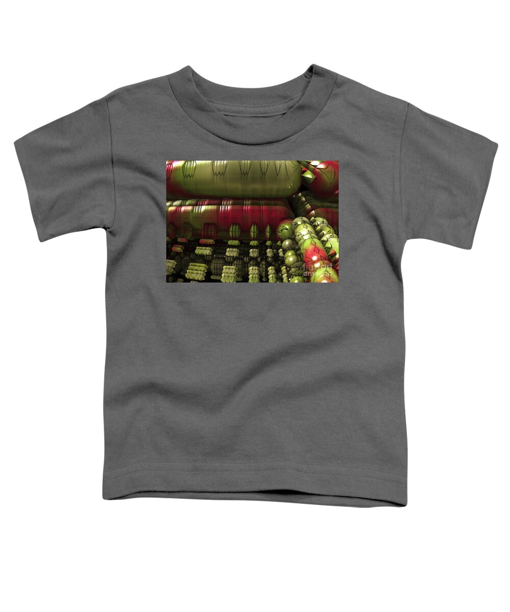 Fractal Toddler T-Shirt featuring the digital art Conveyer Rollers by Melissa Messick
