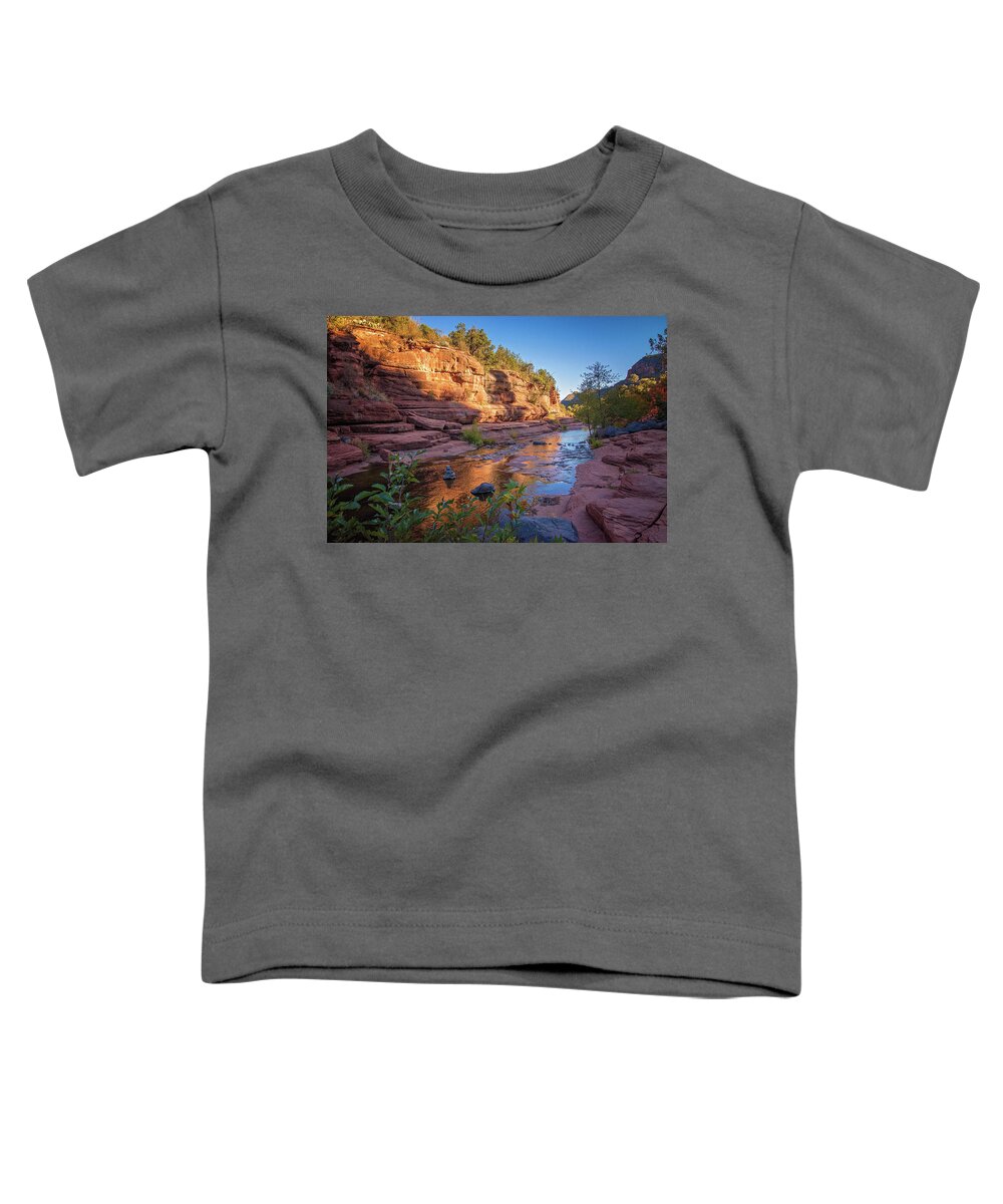 Slide Rock State Park Toddler T-Shirt featuring the photograph Copper Pools at Slide Rock State Park by Lynn Bauer