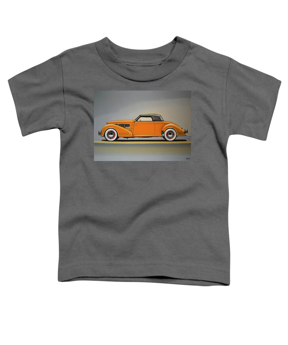 Cord 810 Toddler T-Shirt featuring the painting Cord 810 1937 Painting by Paul Meijering