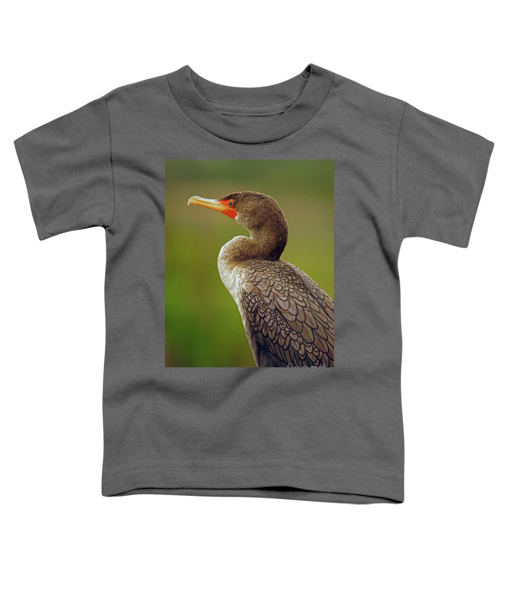 Bird Toddler T-Shirt featuring the photograph Cormorant by Larry Nieland