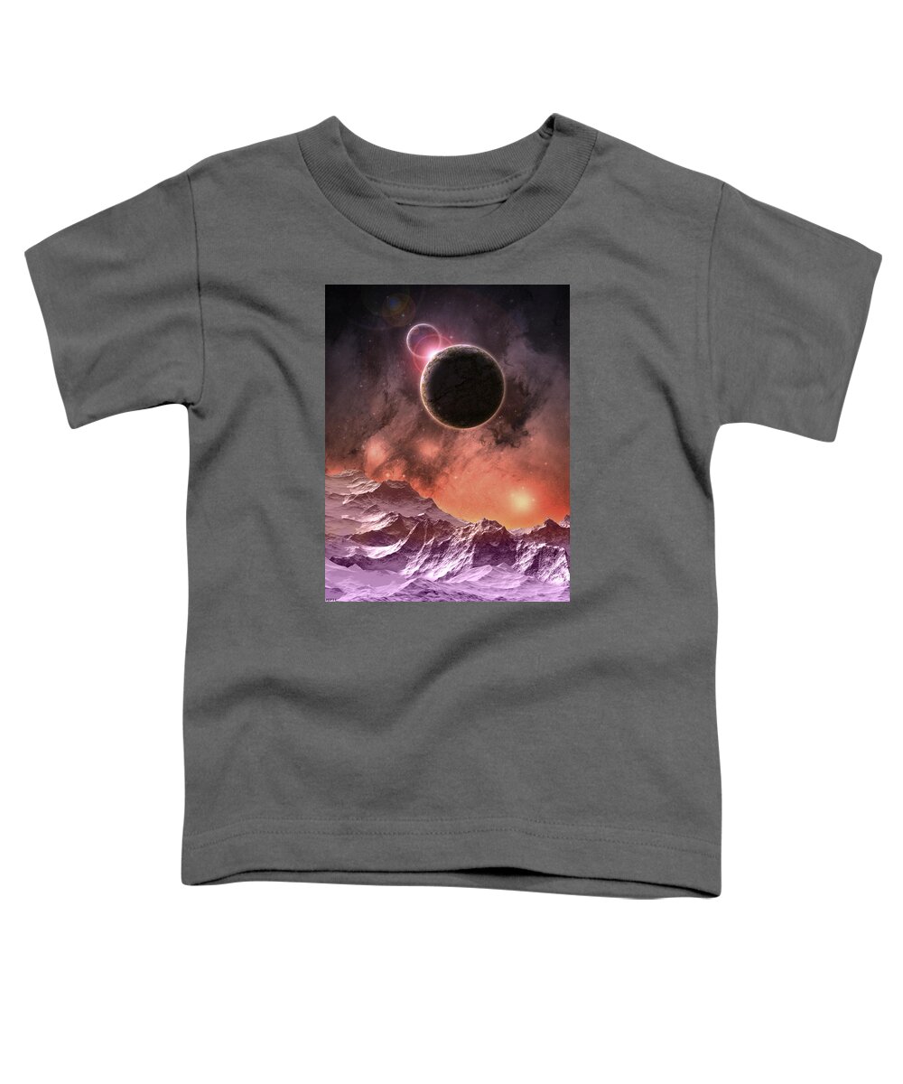 Digital Art Toddler T-Shirt featuring the digital art Cosmic Range by Phil Perkins