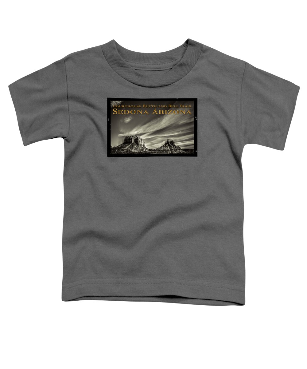 Arizona Toddler T-Shirt featuring the photograph Courthouse Butte and Bell Rock Sedona Arizona by Roger Passman