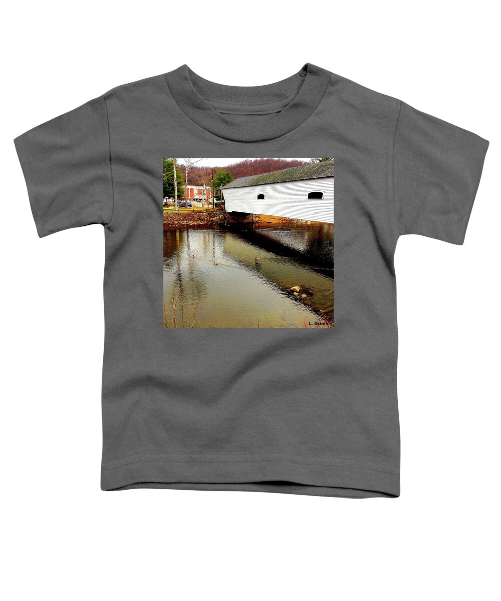 Photography Toddler T-Shirt featuring the photograph Covered Bridge - Elizabethan, Tennessee by Lessandra Grimley