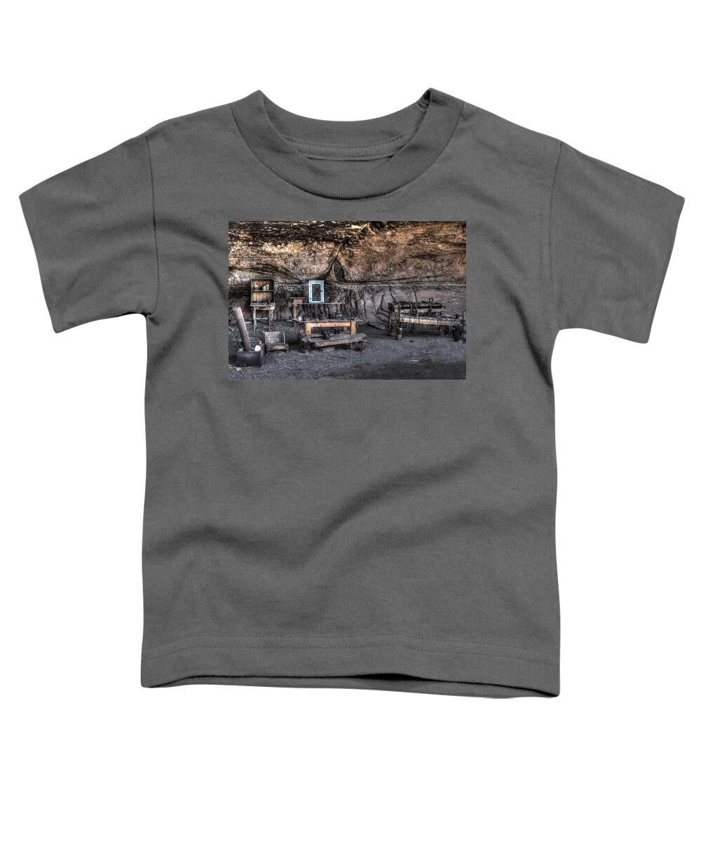 Photograph Toddler T-Shirt featuring the photograph Cowboy Camp 1880s by Richard Gehlbach