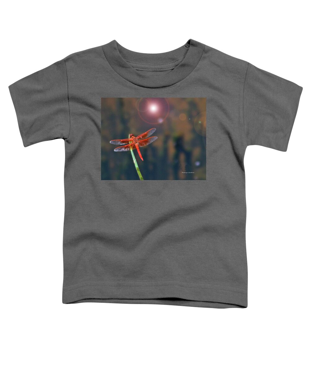 Dragonfly Toddler T-Shirt featuring the photograph Crackerjack Dragonfly by Matalyn Gardner