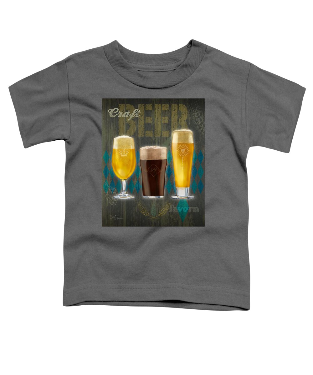 Craft Beer Toddler T-Shirt featuring the mixed media Craft Beer by Shari Warren