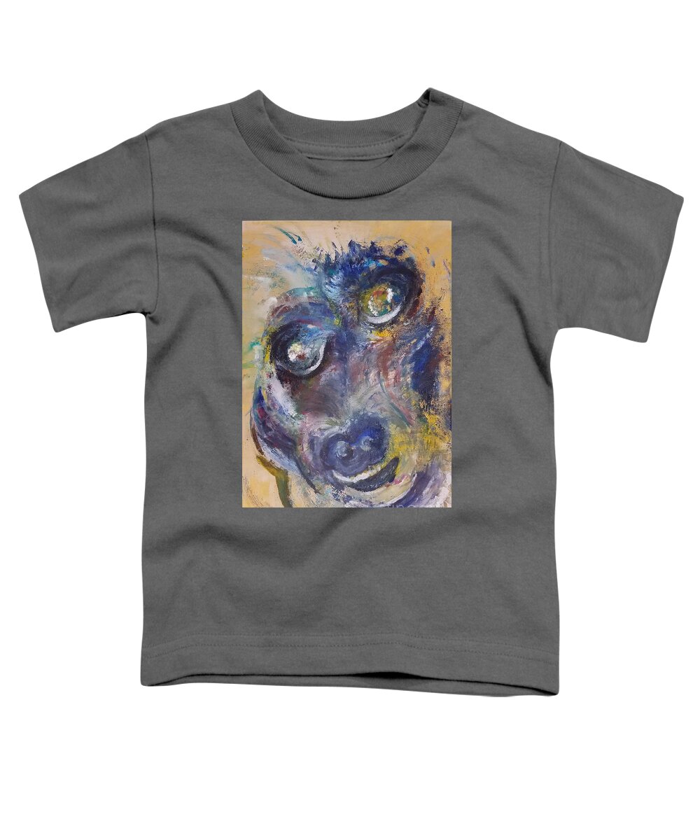 Animal Portrait Toddler T-Shirt featuring the painting Crazy Love by Lisa Debaets