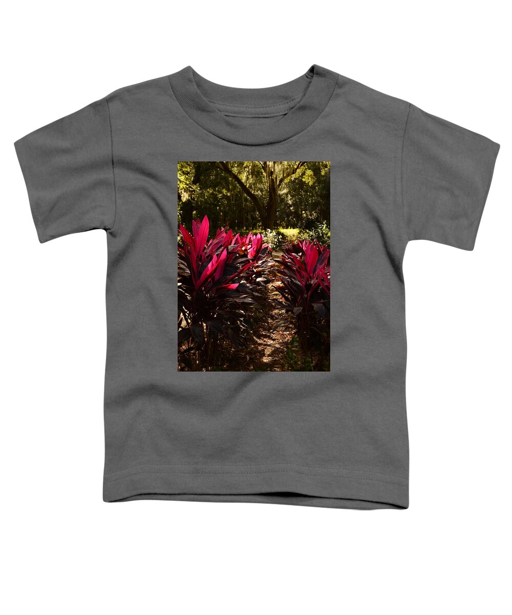 Crimson Leaves And Light Toddler T-Shirt featuring the photograph Crimson Leaves and Light by Warren Thompson