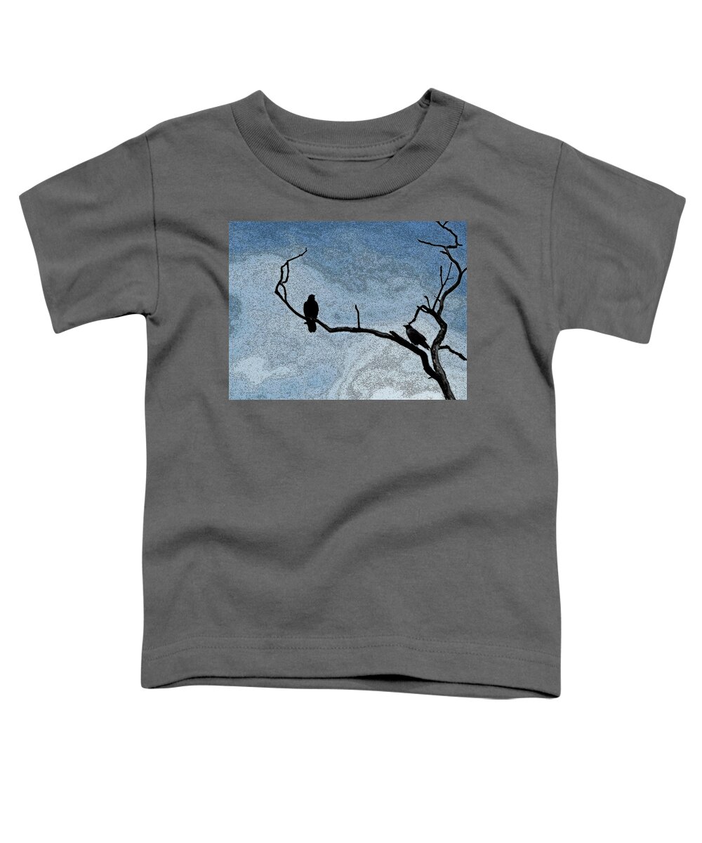 Sandra Church Toddler T-Shirt featuring the photograph Crows On A Branch by Sandra Church