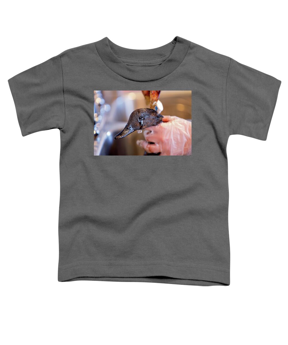Environment Toddler T-Shirt featuring the photograph Crying over Spilled Oil by Eilish Palmer