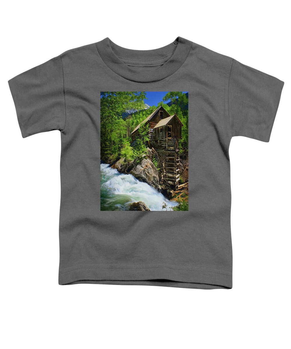 Crystal Mill Toddler T-Shirt featuring the photograph Crystal Mill by Priscilla Burgers