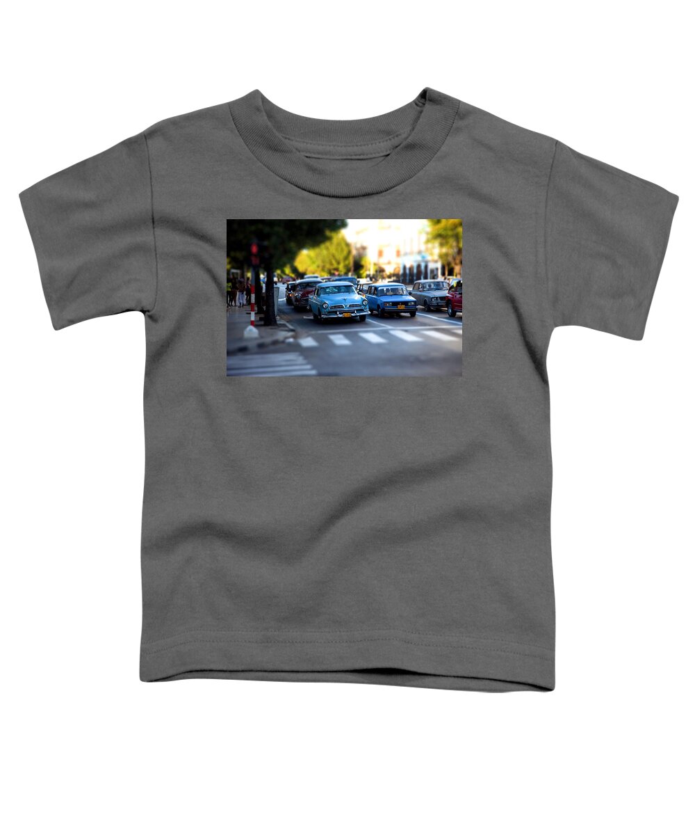 Cuba Toddler T-Shirt featuring the photograph Cuba Street Scene by Gary Dean Mercer Clark