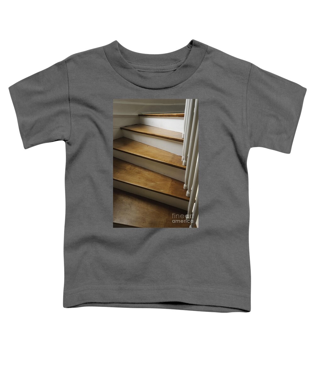 Delaware Water Gap Toddler T-Shirt featuring the photograph Curve of the Stairs by Debra Fedchin