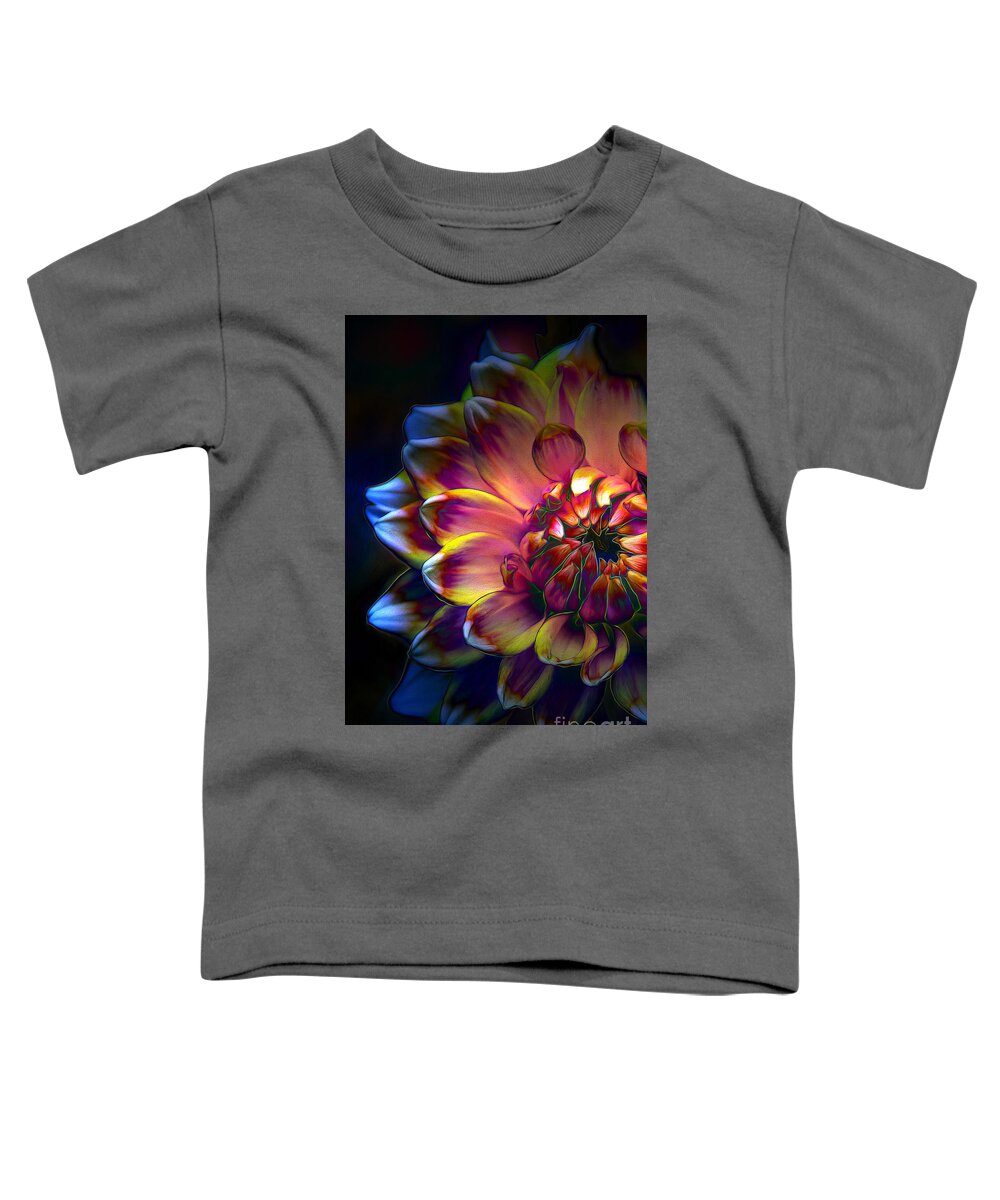 Dahlia Toddler T-Shirt featuring the photograph Dahlia My Sweet by Rene Crystal