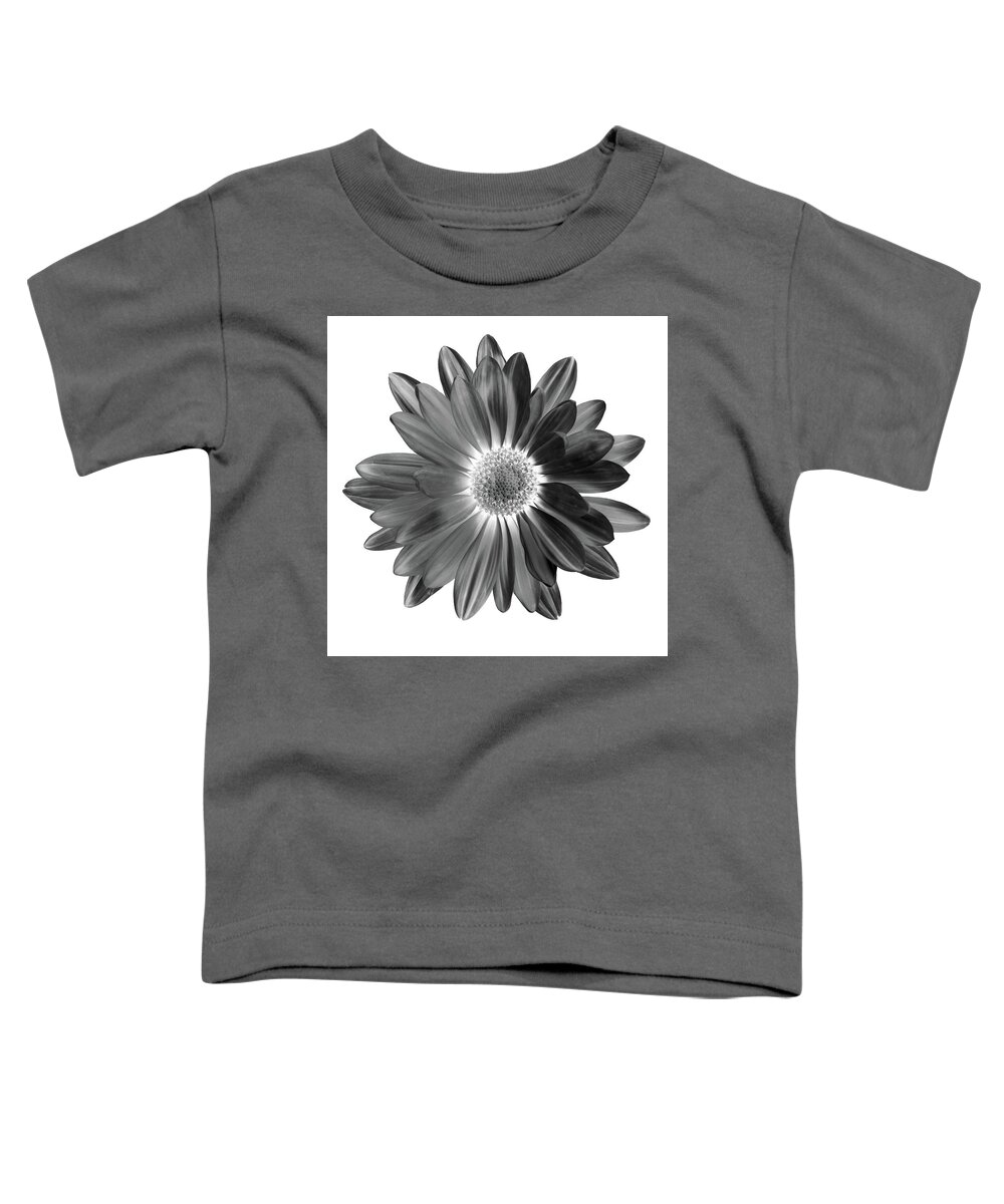 Flowers Toddler T-Shirt featuring the photograph Daisy III Black and White by Lily Malor