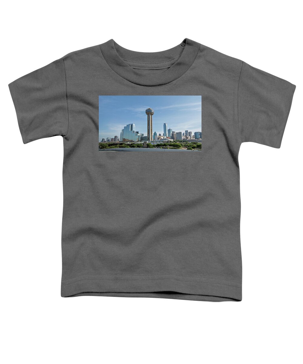 Downtown Toddler T-Shirt featuring the photograph Dallas Texas City Skyline And Downtown by Alex Grichenko