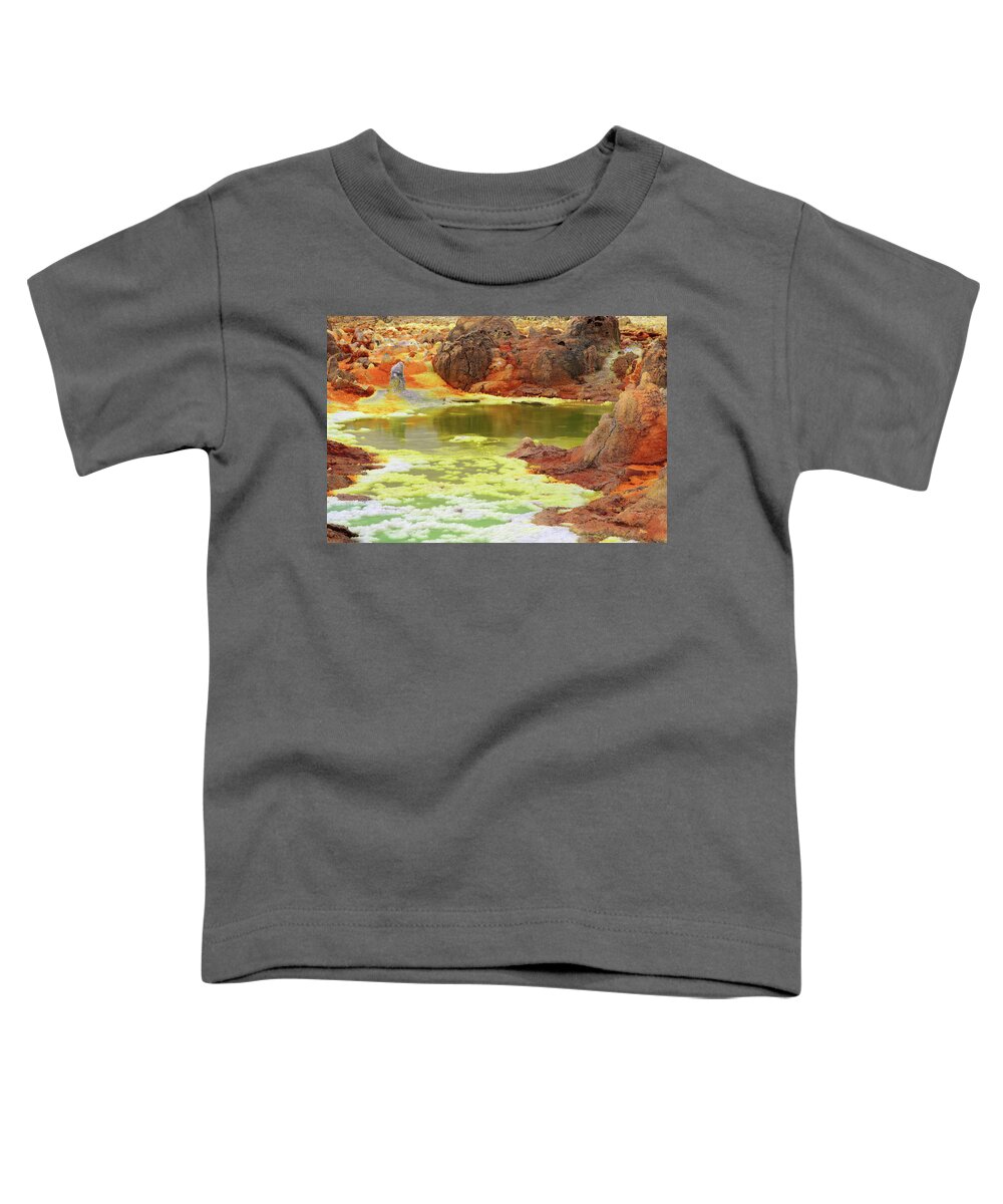 Volcano Toddler T-Shirt featuring the photograph Dallol Volcanic Crater by Aidan Moran