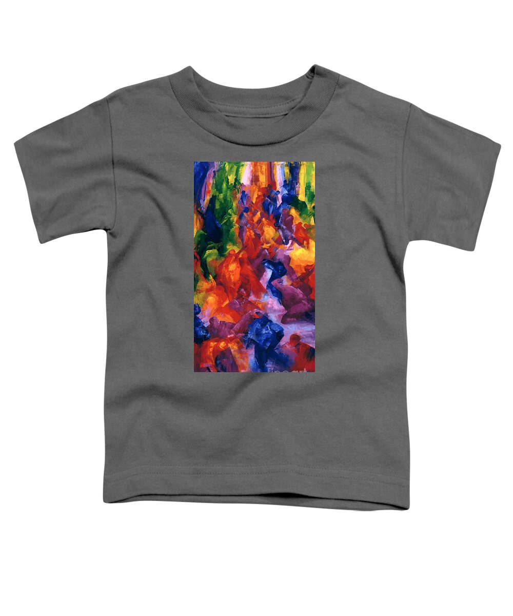 Dance 2 Toddler T-Shirt featuring the painting Dance by Bayo Iribhogbe