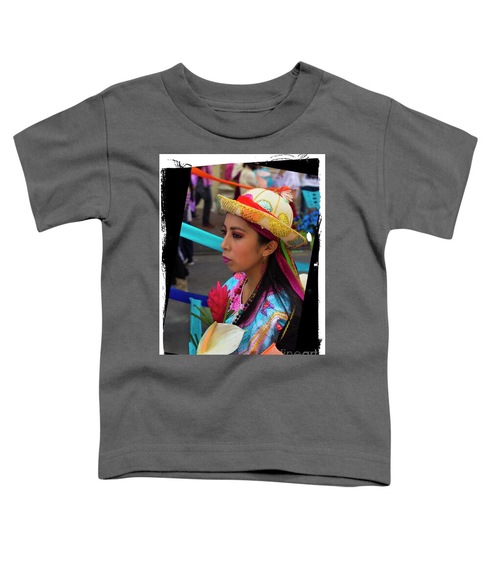 Woman Toddler T-Shirt featuring the photograph Dancer In The Pase Del Nino Parade VI by Al Bourassa