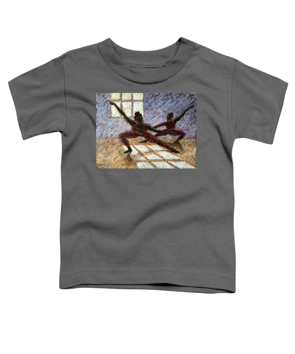 Painting Toddler T-Shirt featuring the painting Dancers Near a Window by Karla Beatty