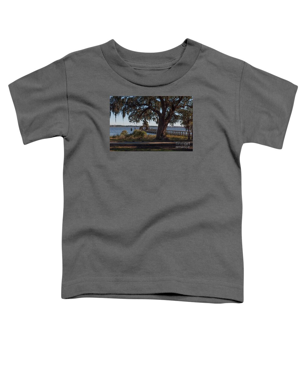 Daniel Island Toddler T-Shirt featuring the photograph Daniel Island Salt Dock by Dale Powell