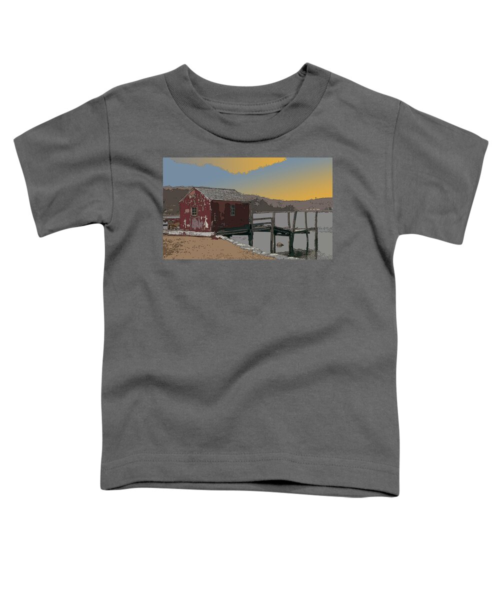 Bay Side Toddler T-Shirt featuring the photograph Dave's Clam Bar by James Rentz