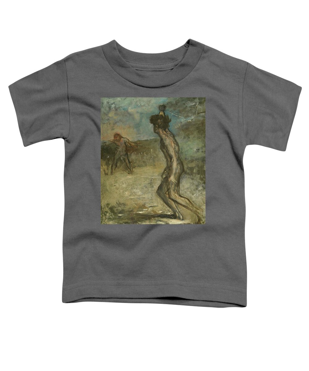 Edgar Degas Toddler T-Shirt featuring the painting David and Goliath by Edgar Degas