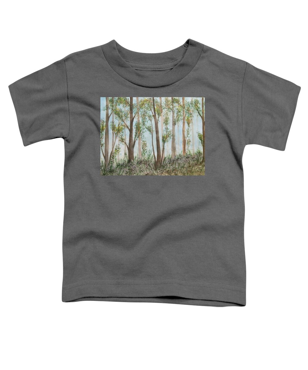 Forest Toddler T-Shirt featuring the painting Day Forest by Susan Nielsen