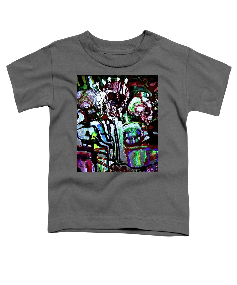 Death Study-3 Toddler T-Shirt featuring the painting Death Study-3 by Katerina Stamatelos