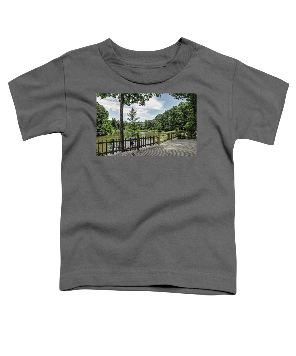 Real Estate Photography Toddler T-Shirt featuring the photograph Deck view at Burns Rd by Jeff Kurtz