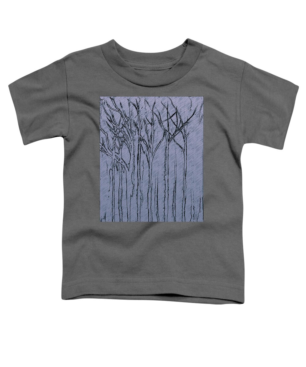 Painting Toddler T-Shirt featuring the painting Deep in the forest by Faashie Sha