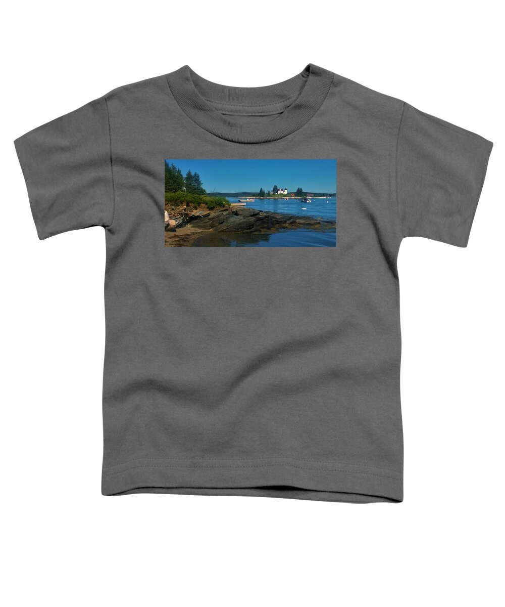 Deer Island Toddler T-Shirt featuring the photograph Deer Island Maine by Lisa Dunn