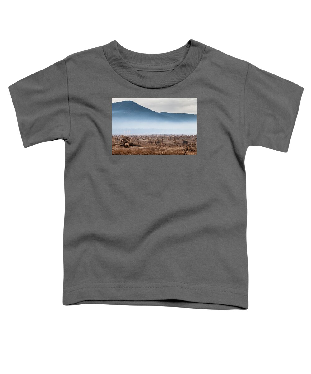 Central Oregon Toddler T-Shirt featuring the photograph Deforestation of the Detroit Dam, Oregon. by Scott Slone