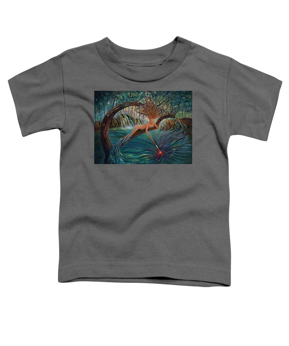 Woman Toddler T-Shirt featuring the painting Deliverance by Claudia Goodell