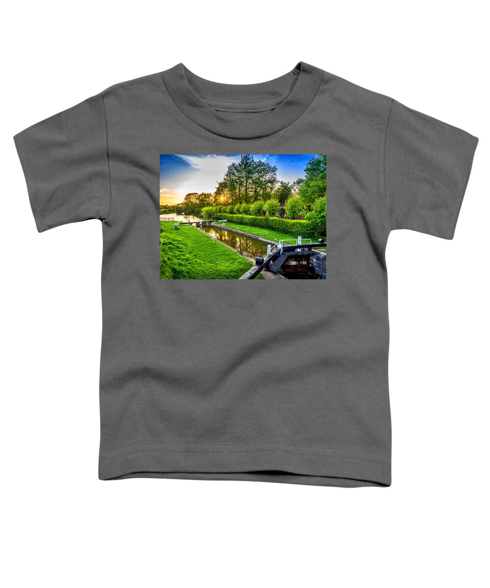 Avon Toddler T-Shirt featuring the photograph Denford Lock by Mark Llewellyn