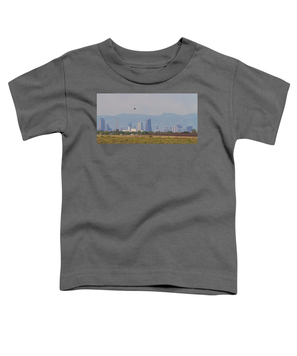 Denver Toddler T-Shirt featuring the photograph Denver Colorado Pretty Bird Fly By by James BO Insogna