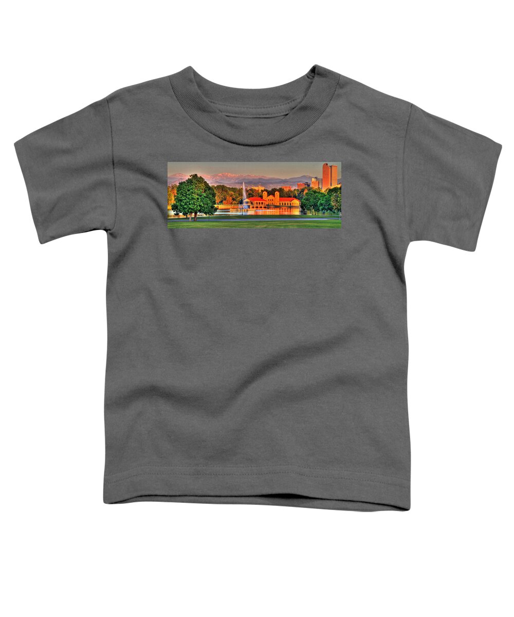 Denver Toddler T-Shirt featuring the photograph Denver Skyline by Scott Mahon