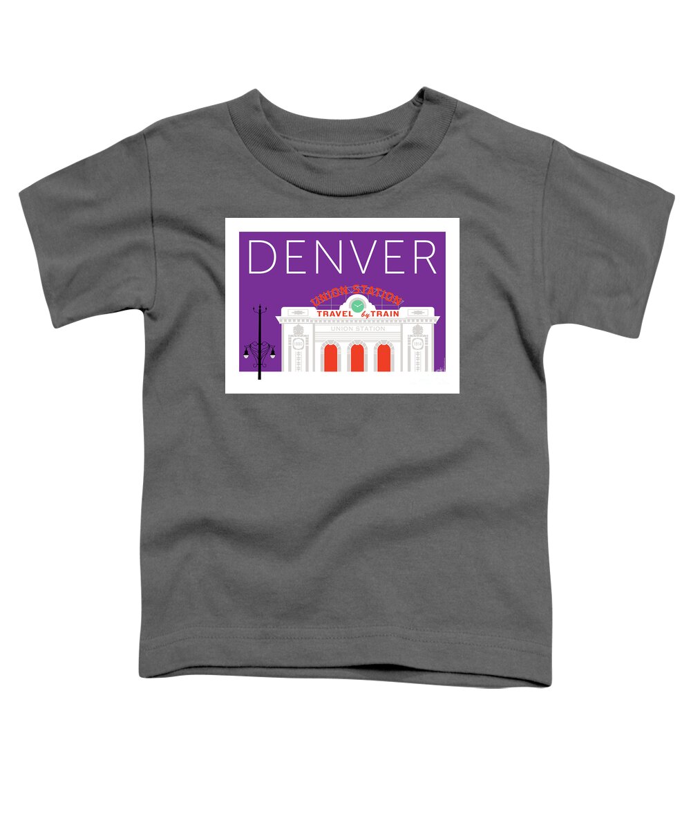 Denver Toddler T-Shirt featuring the digital art DENVER Union Station/Purple by Sam Brennan