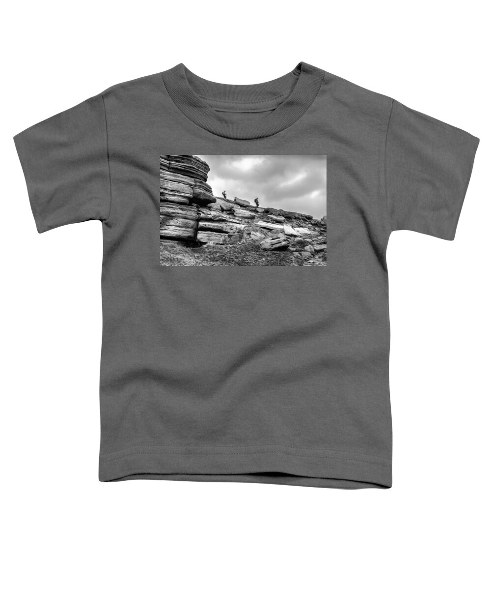 Landscape Toddler T-Shirt featuring the photograph Descending Kinder Scout by Nick Bywater