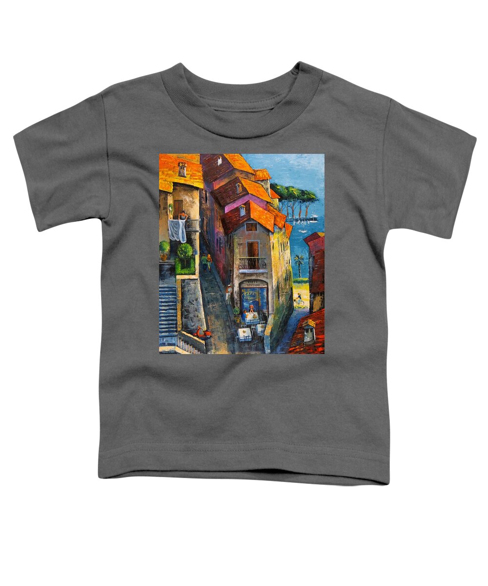Italy Toddler T-Shirt featuring the painting Desenzano del Garda by Mikhail Zarovny
