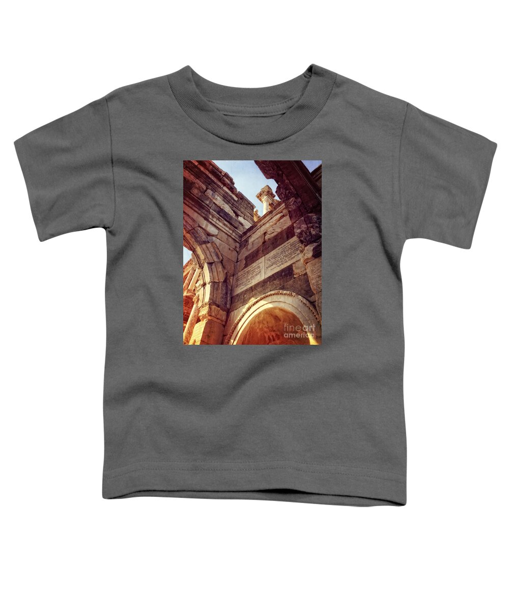 Turkey Toddler T-Shirt featuring the photograph details of Ephesus by HD Connelly